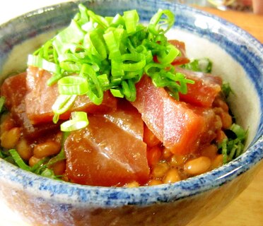 リメイクアレンジ☆づけ鮪の納豆丼